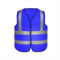 High visibility blue security warning construction reflective safety vest